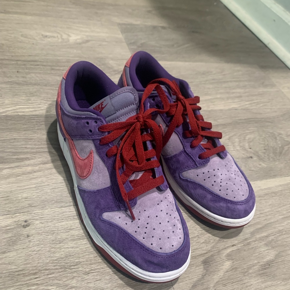 Nike Red and Purple Athletic Shoes-  “Plum” Nike Dunk Low
